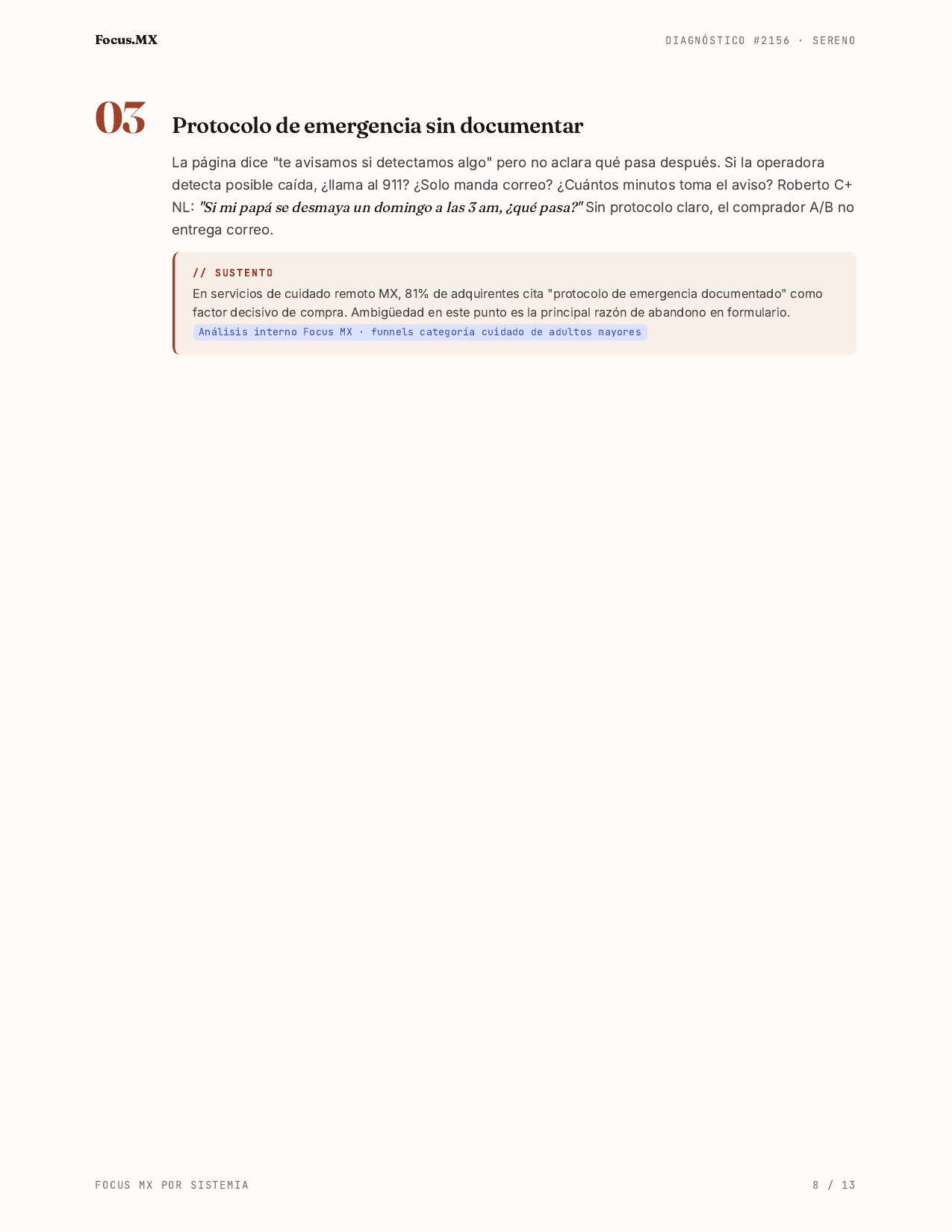 Principales objeciones detectadas